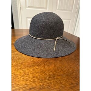 Phenix Women’s 100% Wool Black Leather Bow Wide Brim One Size Fits Floppy Hat